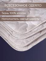 Одеяло ов шерсть (320) тк хлопковая стег (80/20)